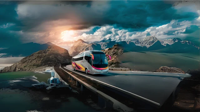 Bus interprovincial en carretera